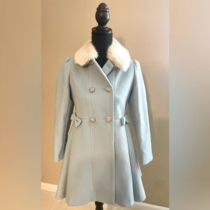 Monsoon Girls Dressy Coat in Light Blue Size 9-10y in PERFECT CONDITION